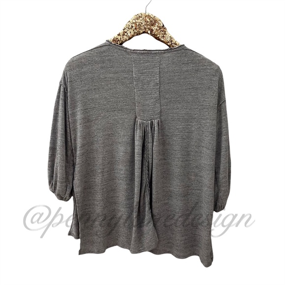 Free People We Are The Free Gray Tassel Tie Flowy Tunic Top XS - Picture 6 of 9